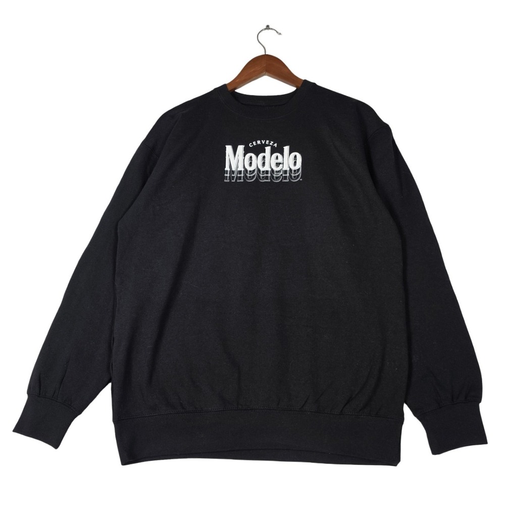 Cerveza Modelo Black Graphic Crewneck Beer Sweatshirt Mens Size Large L NWT Tops